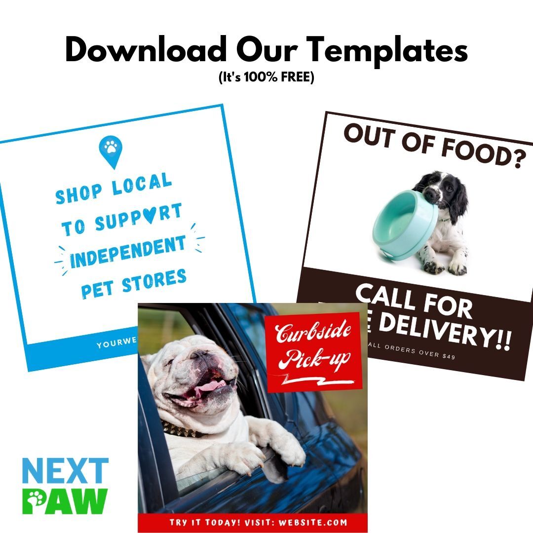 social media templates graphics for pet stores retailers